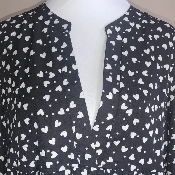 NWOT Quicao Baby Doll Drop Waist Lined Dress - Picture 3 of 8